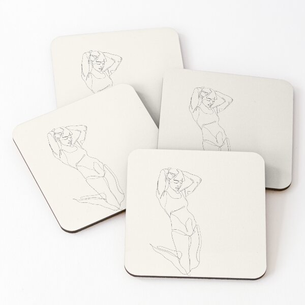 Item preview, black monoline woman drawing designed and sold by cherry by hs (coucou).