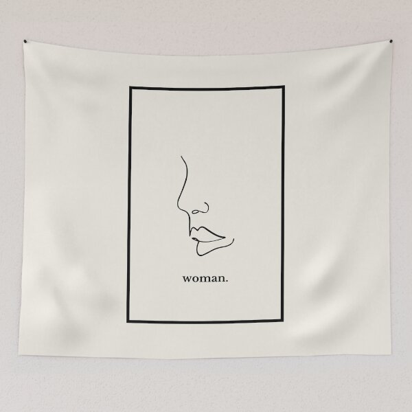 Item preview, black monoline woman drawing designed and sold by cherry by hs (coucou).