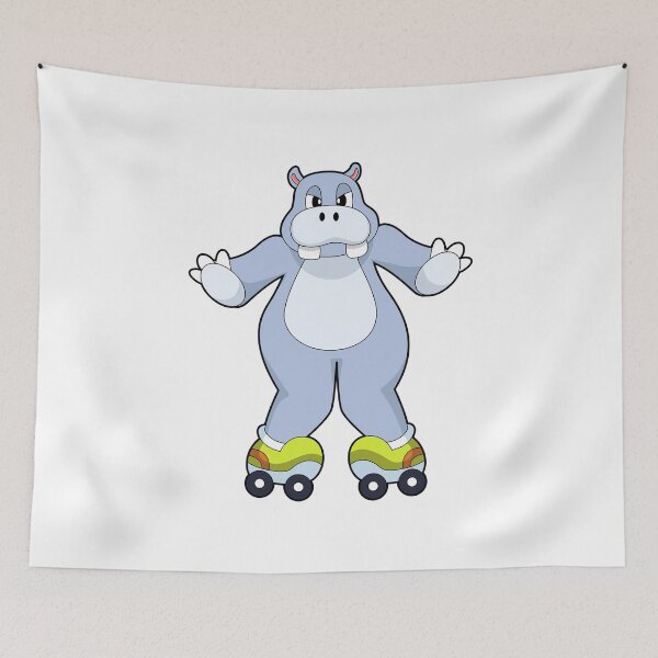 Item preview, Hippo with Roller skates designed and sold by Snabdesign84.