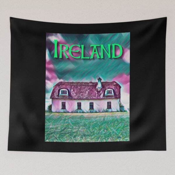 Item preview, Ireland Thatched House Painting designed and sold by IrishPOD.