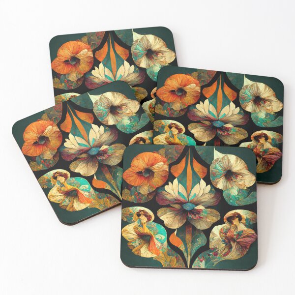 Aperçu de l'œuvre Fleurs Art Nouveau créée et vendue par GabrielMadrasse.
