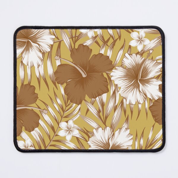 Item preview, Gold and White Flower Pattern designed and sold by printheavenart.