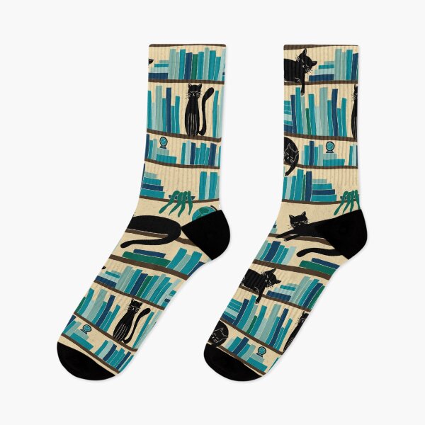 Item preview, Black Cats Library | Turquoise designed and sold by CarolFreire.