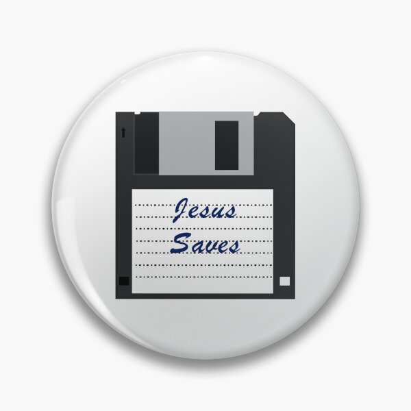 Item preview, Jesus Saves Diskette Design designed and sold by Blondiabshop.