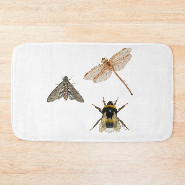 Item preview, Watercolor Insect Set - Dragonfly + Moth + Bumblebee designed and sold by Malu-Iriarte.
