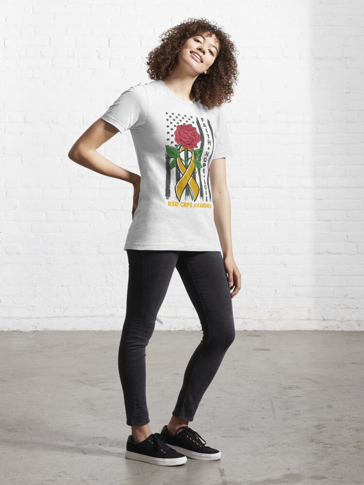 Rsd Crps Awareness T-Shirt American Flag Support Top Tee Rsd Crps Awareness T-Shirt American Flag Support Top Tee