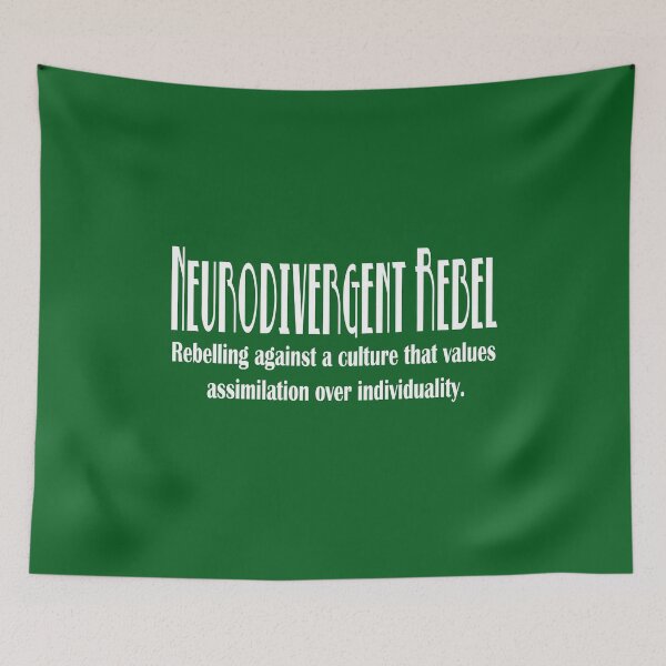 Item preview, Neurodivergent Rebel - White Text designed and sold by NeuroRebel.