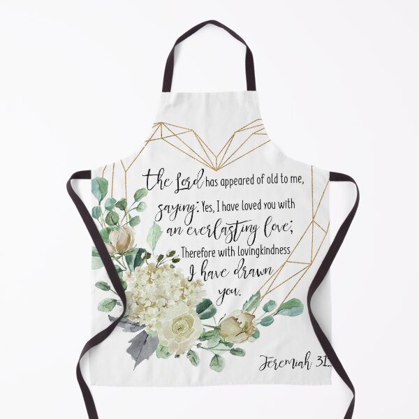 Item preview, Jeremiah 31:3 I Have Loved You With An Everlasting Love, Floral Christian Scripture, God's Love, Watercolor Bible Verse designed and sold by Dzhenka-Balimez.