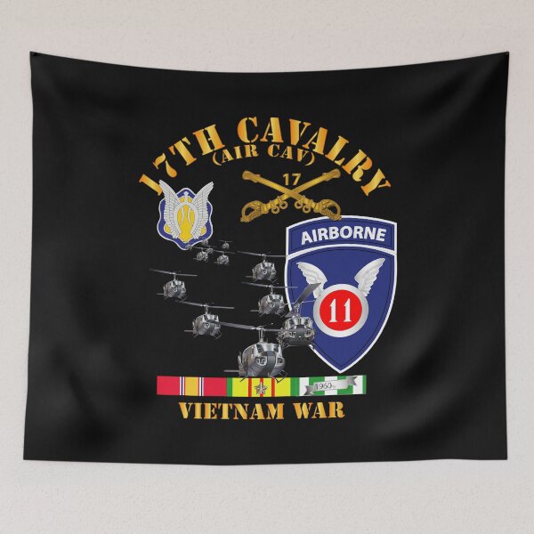 Item preview, Army - 17th Cavalry (Air CAv) - 11th Airborne Division w SVC designed and sold by Military Insignia Products.