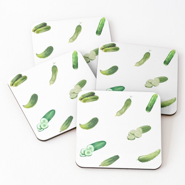 Item preview, Watercolor Green Cucumbers and Cucumber Slices designed and sold by silviaol.