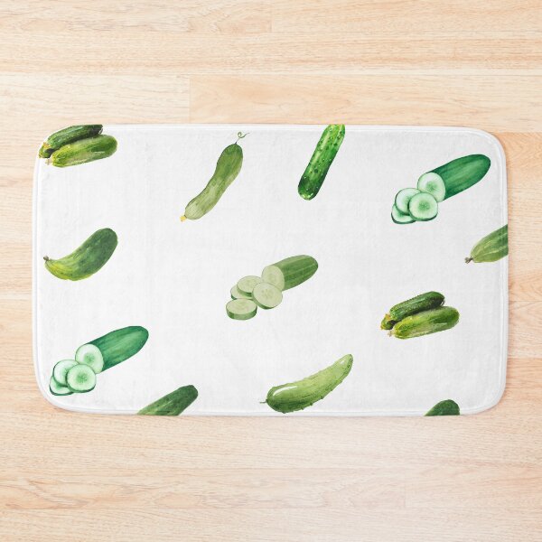Item preview, Watercolor Green Cucumbers and Cucumber Slices designed and sold by silviaol.