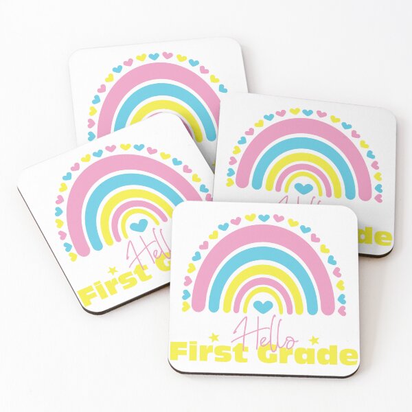 Item preview, Hello first grade Rainbow, First day in School designed and sold by BlueDiamond-19.