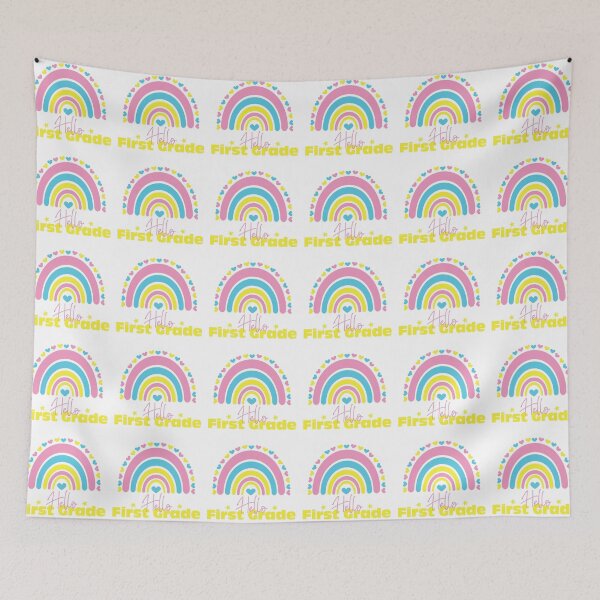 Item preview, Hello first grade Rainbow, First day in School designed and sold by BlueDiamond-19.