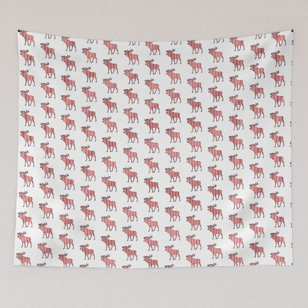 Item preview, Red and White Moose designed and sold by Everix's Studio.