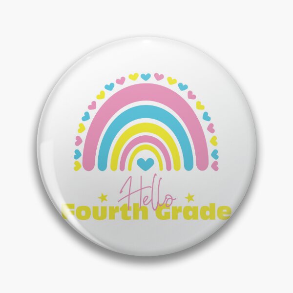 Item preview, Hello Fourth grade Rainbow, First day in School designed and sold by BlueDiamond-19.