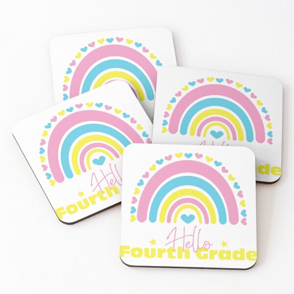 Item preview, Hello Fourth grade Rainbow, First day in School designed and sold by BlueDiamond-19.