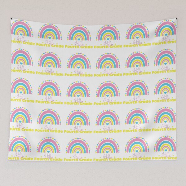 Item preview, Hello Fourth grade Rainbow, First day in School designed and sold by BlueDiamond-19.