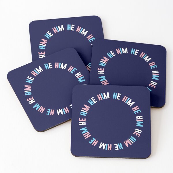 Item preview, HE / HIM trans LGBTQI pronouns trans pride colors designed and sold by incurablehippie.