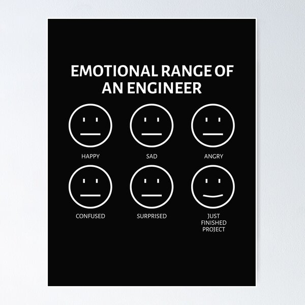 Artikel-Vorschau von Die emotionale Bandbreite eines Ingenieurs, designt und verkauft von zenbition.