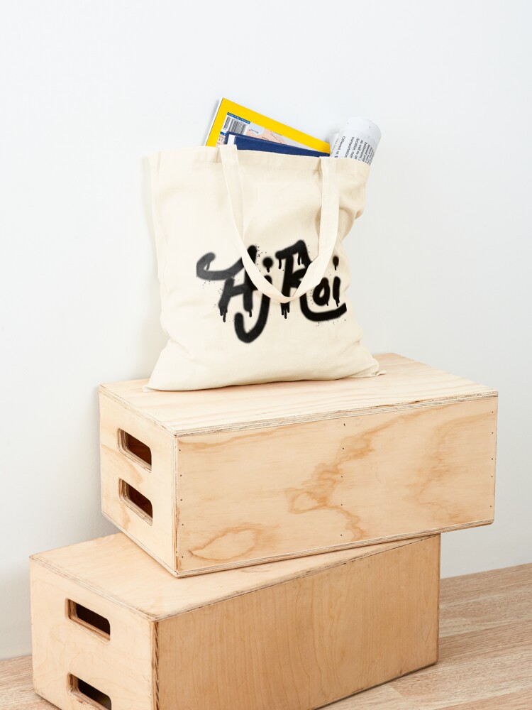 Thumbnail 4 of 5, Tote Bag, Aj Roi spray can dripping tag (black) designed and sold by AjRoi.