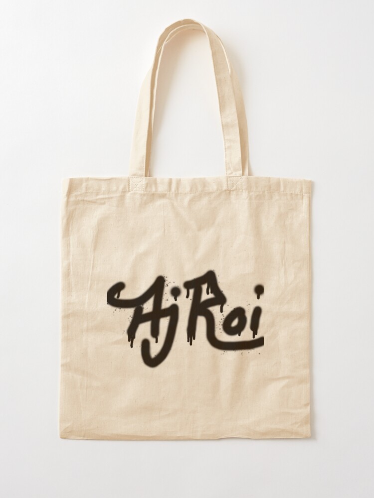 Thumbnail 2 of 5, Tote Bag, Aj Roi spray can dripping tag (black) designed and sold by AjRoi.
