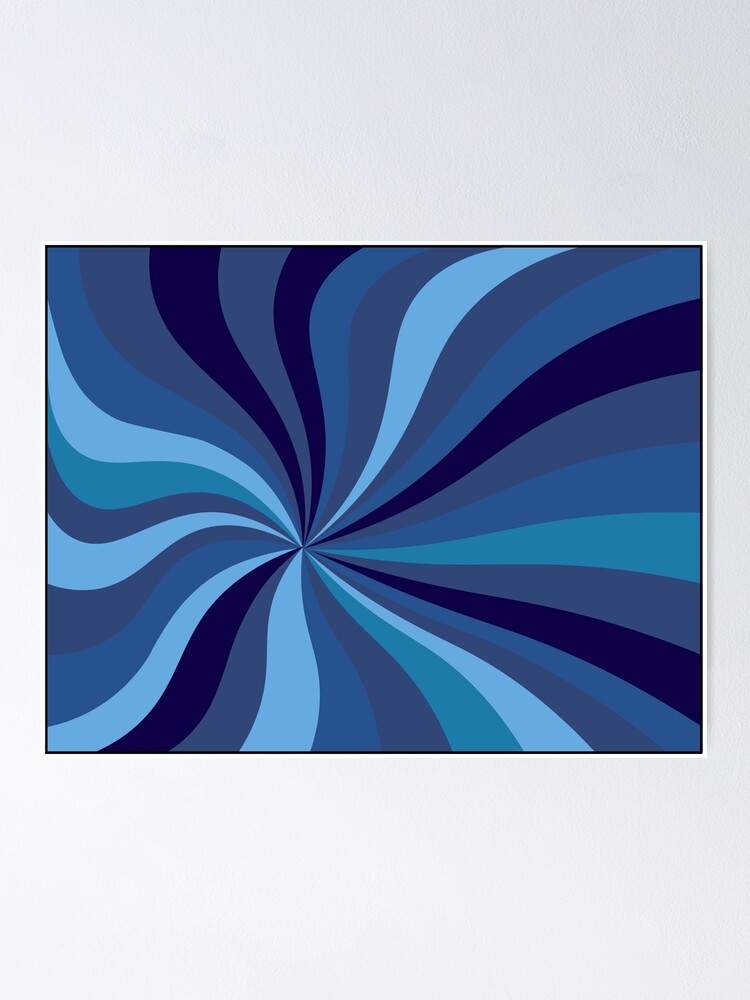 Blue Swirl Poster by Len-Stanley Yesh - Fine Art America