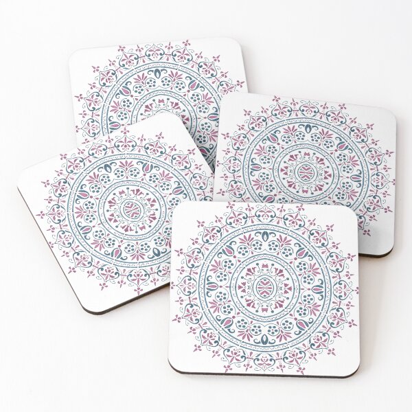 Artikelvorschau, Magentarote und aquamariner Kaleidoskopentwurf entworfen und verkauft von Melissa Renee.