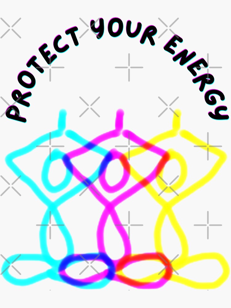 “Protect Your Energy” Sticker for Sale by PanickedDesigns | Redbubble
