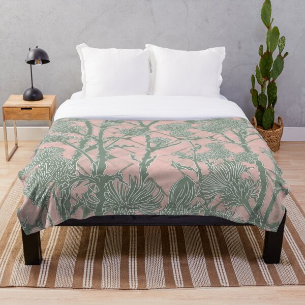 Item preview, Blush and Sage Green Thistle Flowers designed and sold by Carolina Diaz.
