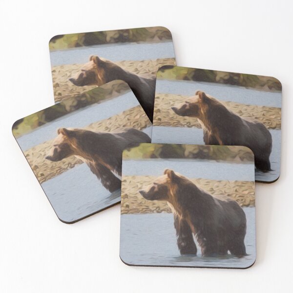 Item preview, Brown Bear In River Artwork  designed and sold by NikkiBear67.