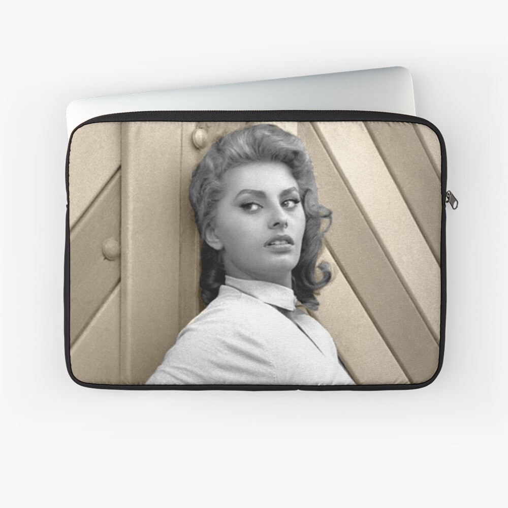 Sophia Loren in front of a wooden door Poster by carmencuarzo