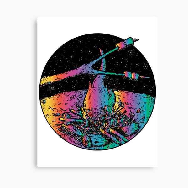 marshmallow moon bonfire Canvas Print