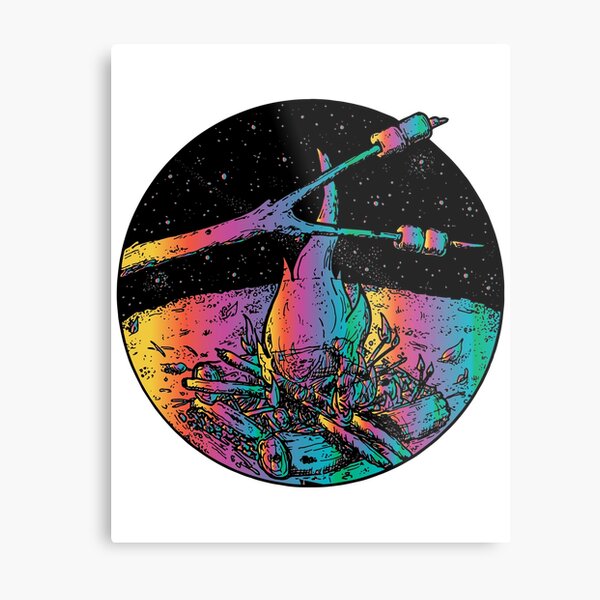 marshmallow moon bonfire Metal Print