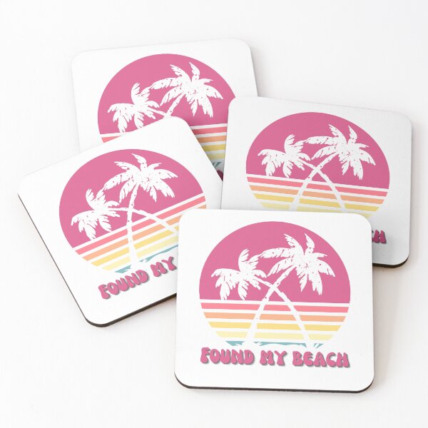Item preview, Found My Beach - Vintage Tropical Sunset - BEACH LOVE - Sunset Chaser designed and sold by Sun Sand & Sea Art.