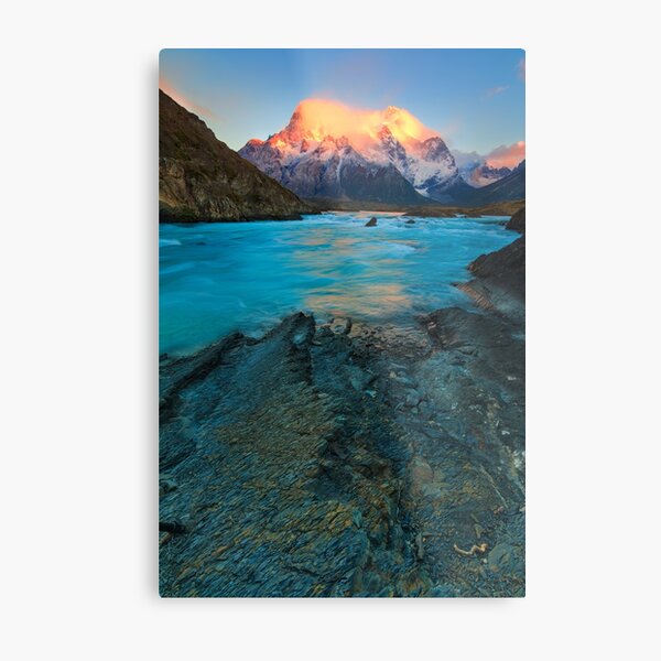 Flaming mountain Metal Print