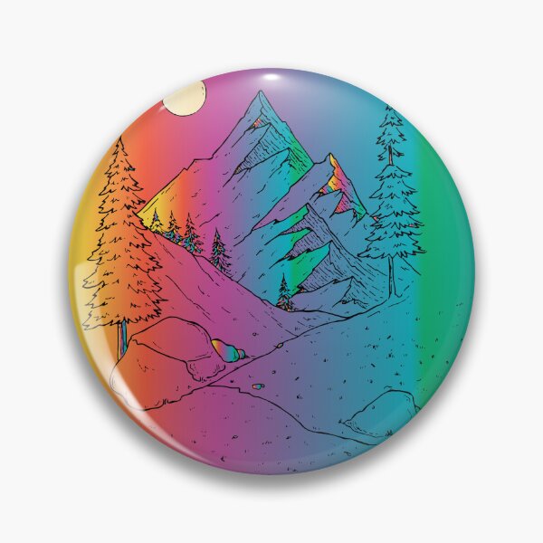 Item preview,  colorful moon mountains road designed and sold by XXgooddeedXX.