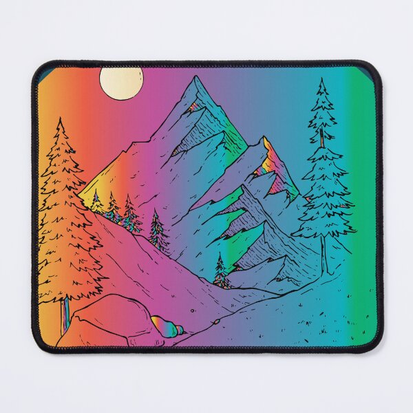Item preview,  colorful moon mountains road designed and sold by XXgooddeedXX.