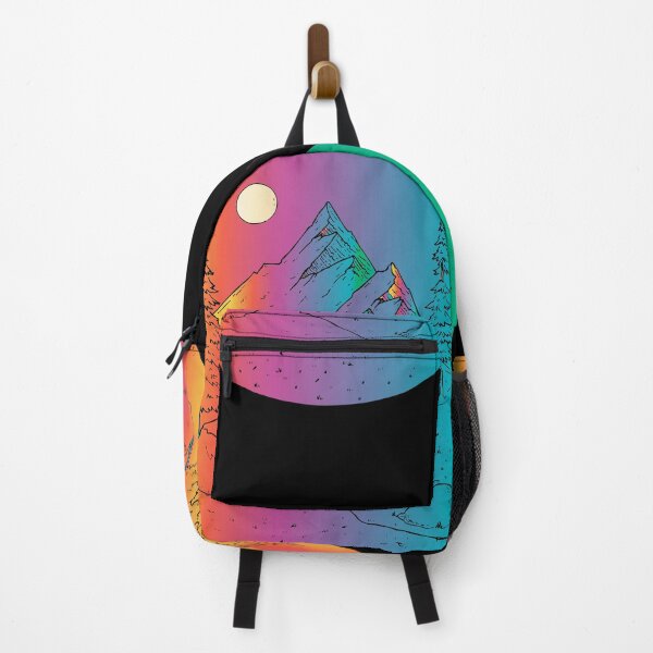 Item preview, colorful moon mountains road designed and sold by XXgooddeedXX.