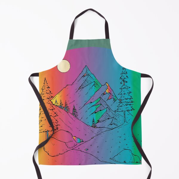 Item preview, colorful moon mountains road designed and sold by XXgooddeedXX.