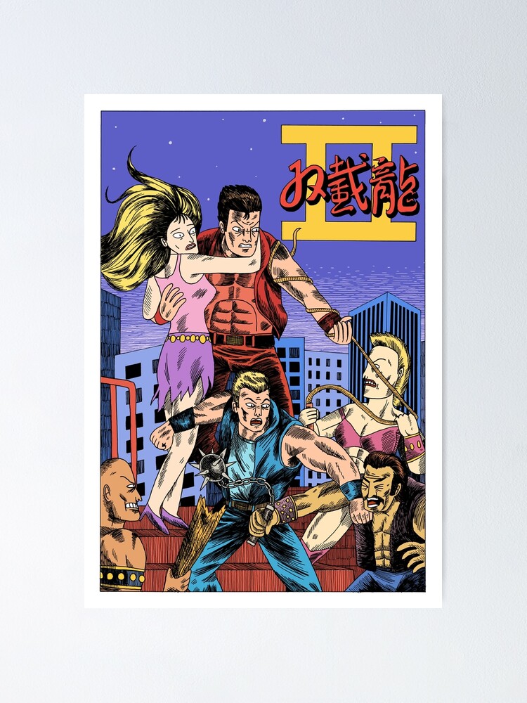 Double Dragon II 18 x 24 Video Game Poster