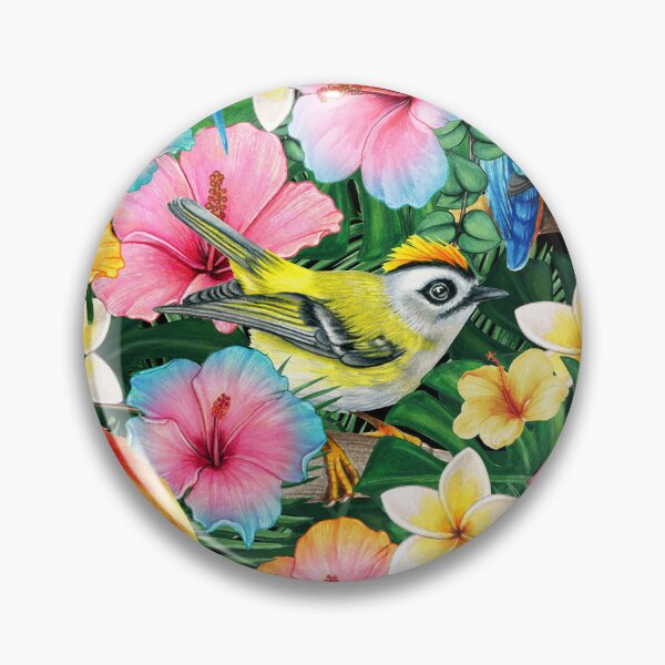 Item preview, Colorful Hibiscus Flowers and Tropical Birds designed and sold by silviaol.