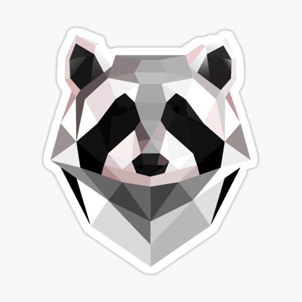 Item preview, Geometric Racoon Head designed and sold by Jammin Giraffes.