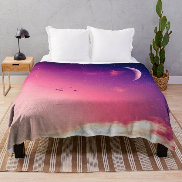 Item preview, Silhouette of Birds as Moon and Stars Emerge in Purple Sky designed and sold by DEL-Productions.