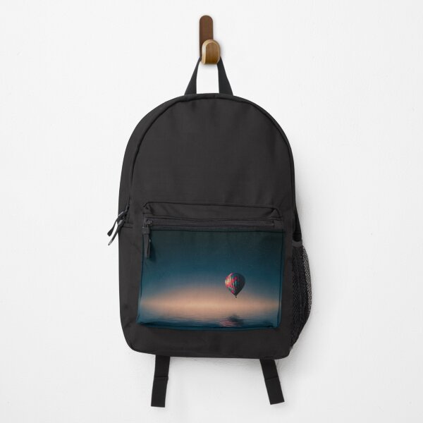 Item preview, Serene Moon and Hot Air Balloon over water designed and sold by TheMajesTee.