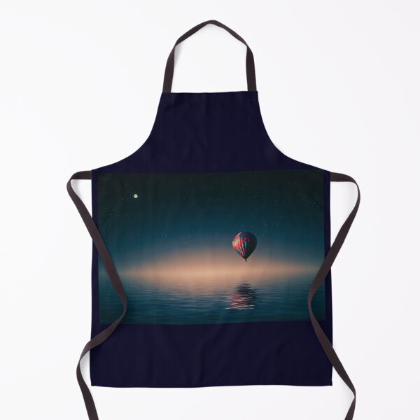 Item preview, Serene Moon and Hot Air Balloon over water  designed and sold by TheMajesTee.