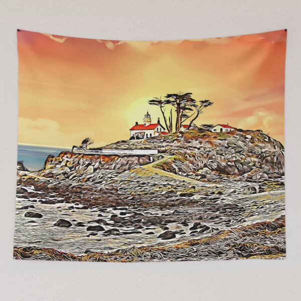 Item preview, Battery Point  lighthouse in Crescent City, California designed and sold by doniainart.