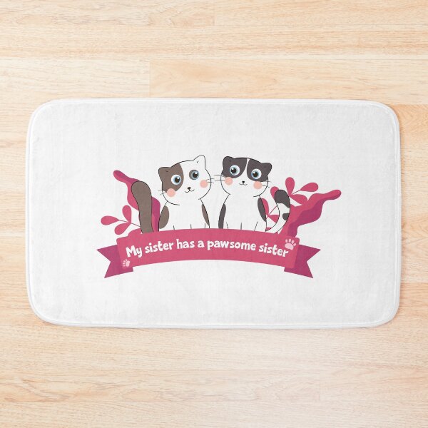 Item preview, My sister has a Pawsome sister Sisters Day Best Friends Cat Meow Paw Design designed and sold by QuanJewelry.