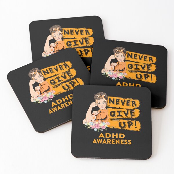 Item preview, ADHD Warrior - Never Give Up! - Support ADHD Warrior Gifts designed and sold by whlrcheryl.