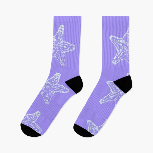 Item preview, Starfish, patterned purple designed and sold by Anna Effenberger Art.