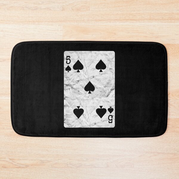 Item preview, Playing Cards 5 of Spades (distressed design) designed and sold by siggyspatsky.